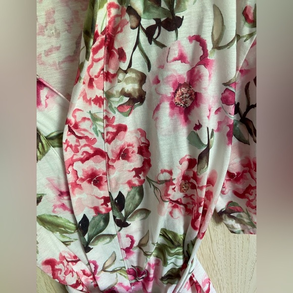 Show Me Your MuMu Pink Floral Brie Robe Sz One Size - Picture 4 of 11